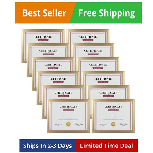 5x11 picture frame gold set - 8.5x11,