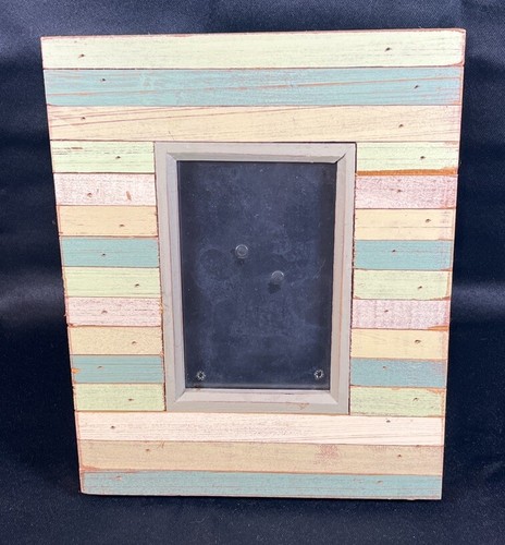Rustic colorful wooden picture - wooden,